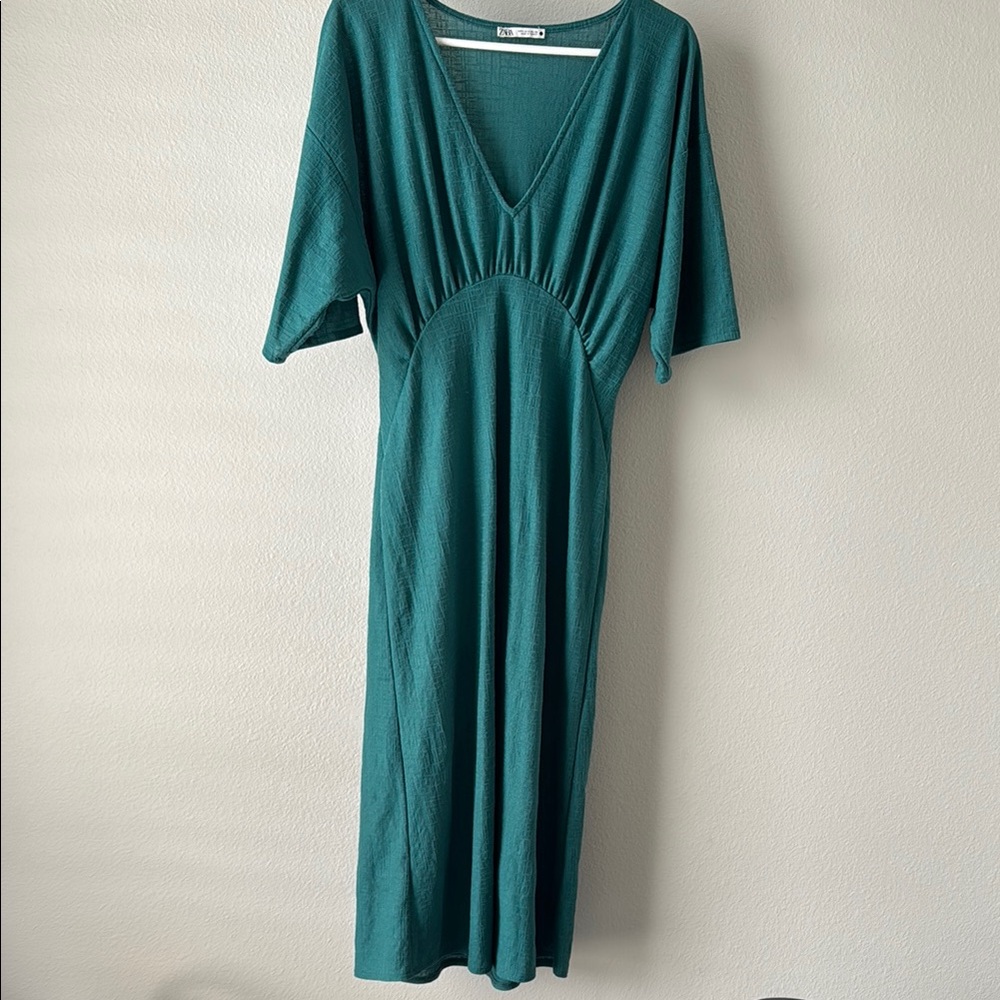 ASOS Linen Green Midi Dress